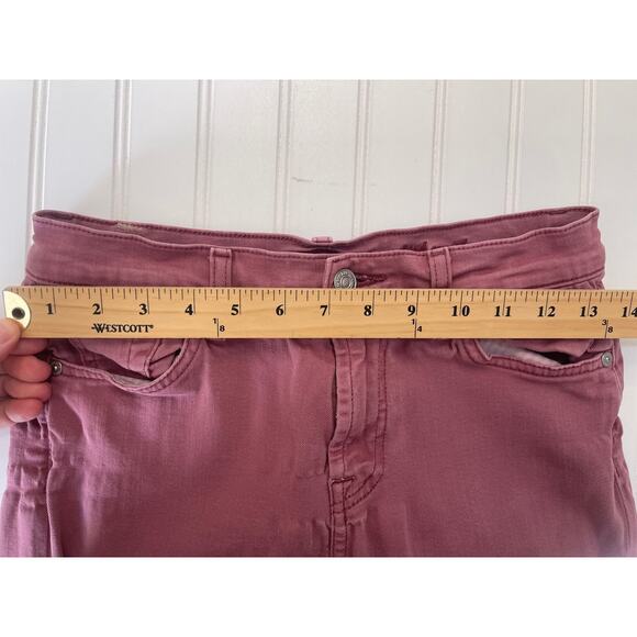 7 for All Mankind High Waist Ankle Gwenevere Red Jeans - Size Women's 27 - Picture 6 of 9